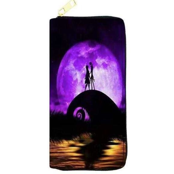 Nightmare Before Christmas Billfold Zippered Wallet Skellington (31) - Picture 1 of 2